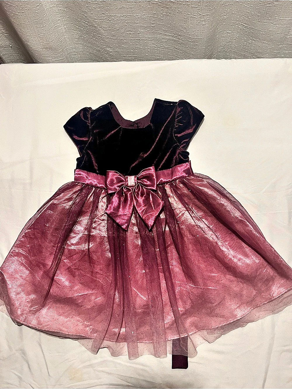 Jona Michelle Velvet Bodice Tulle Party Dress Pink & Black 2T